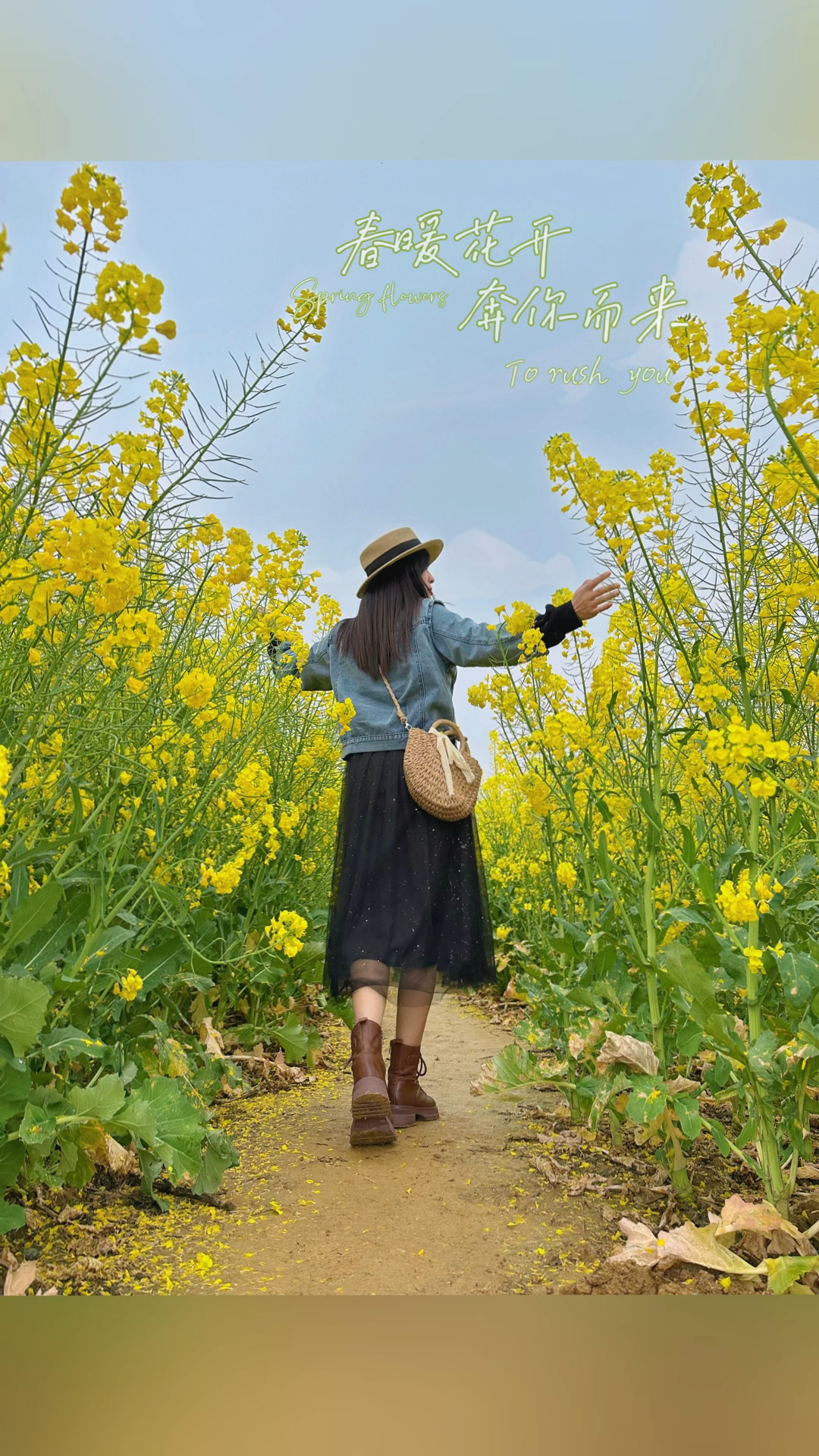 油菜花田如何自拍