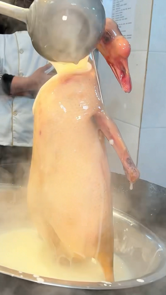 烧腊梁师傅分享玻璃浆烧鹅的做法