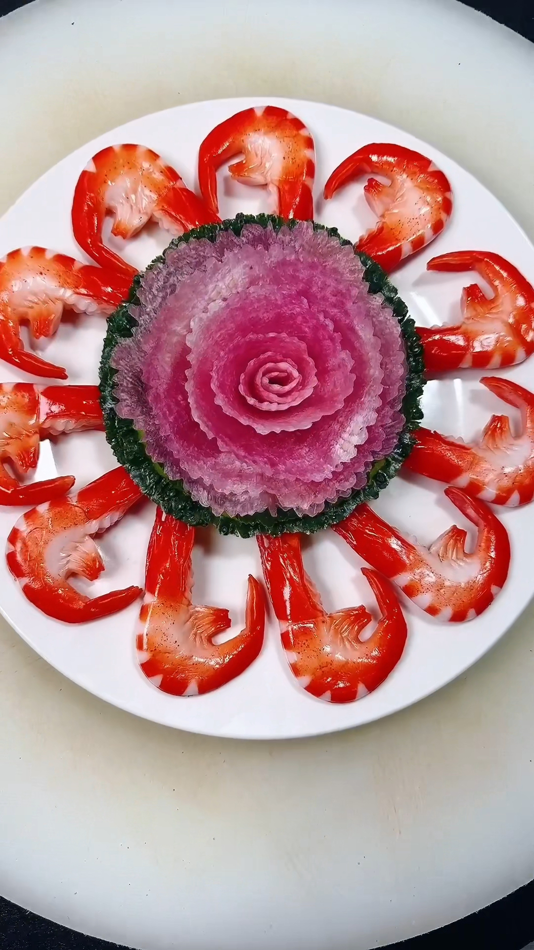 大厨富贵大虾摆盘