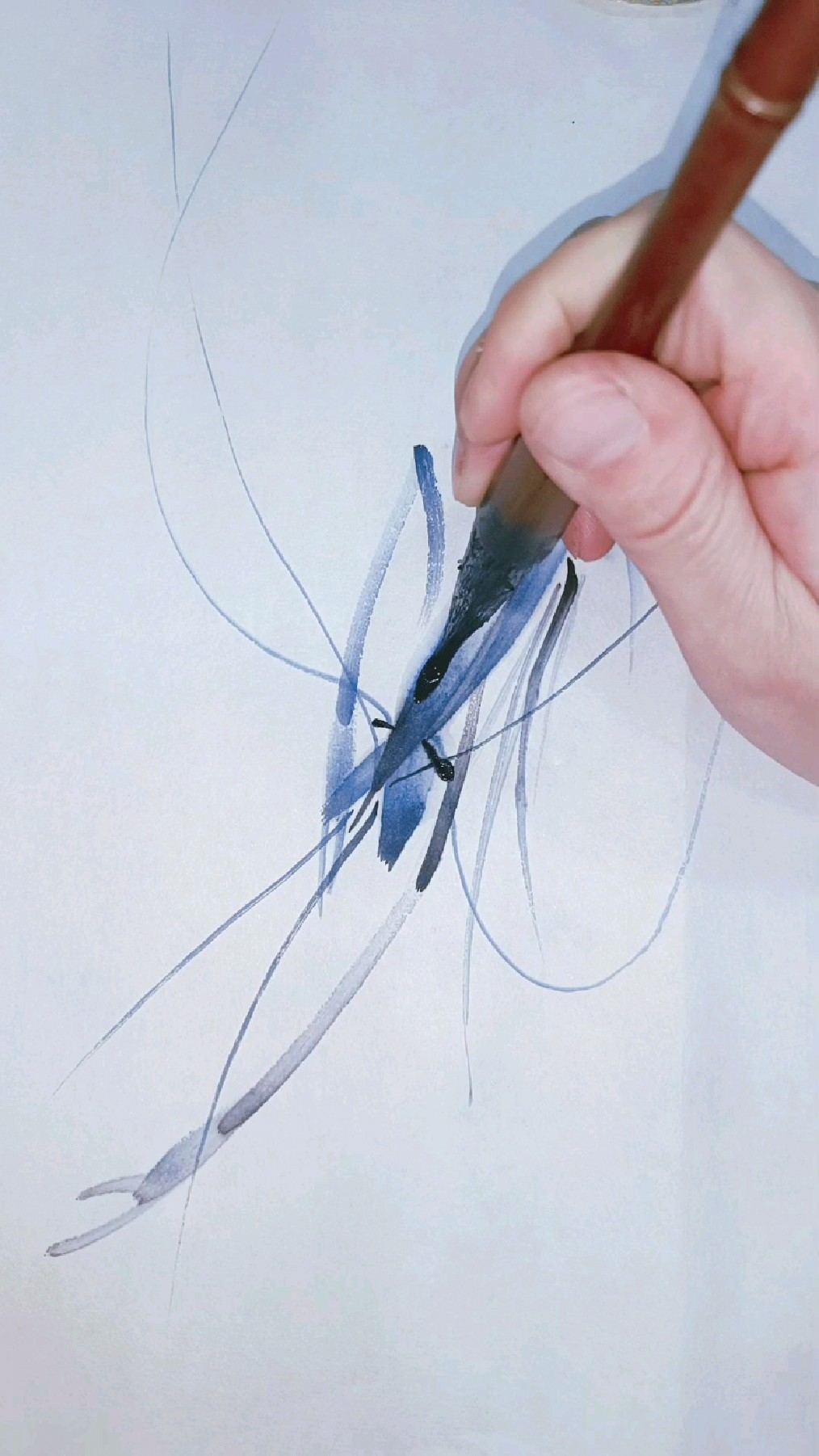 画了一只蓝色系的虾,这颜色您喜欢吗?祝大家吉祥安康!