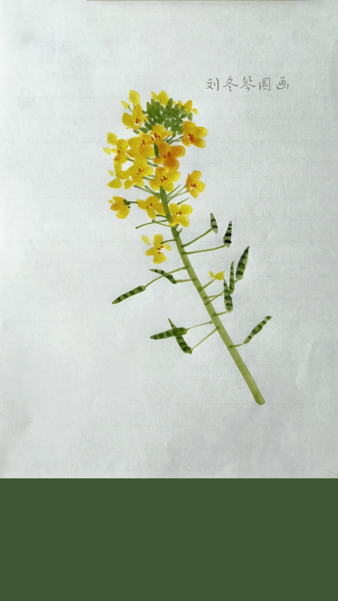 写意油菜花的画法