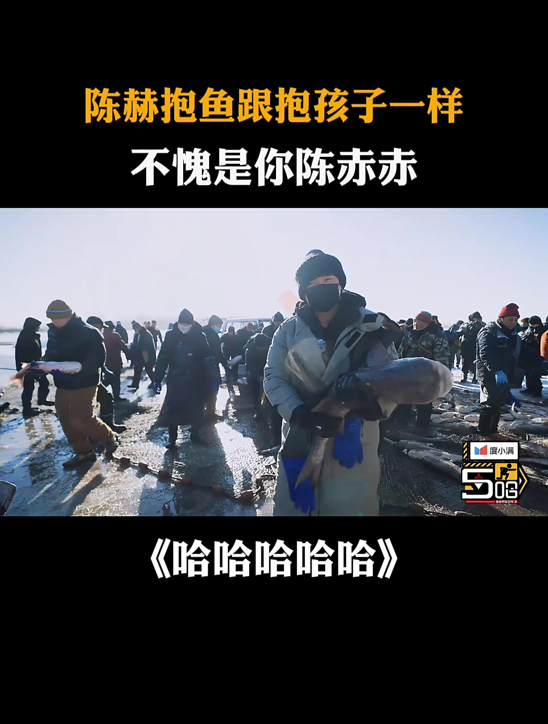 陈赫抱鱼跟抱孩子一样,不愧是你陈赤赤