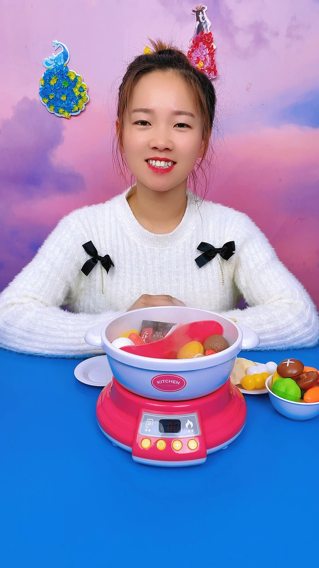 过家家火锅玩具,我准备了好多美味的食材