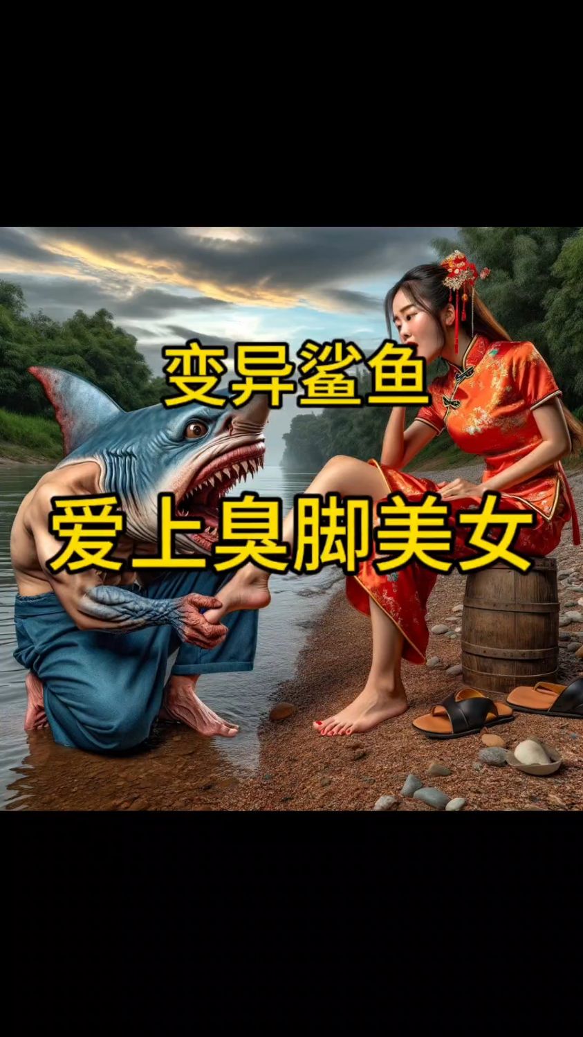 变异鲨鱼爱上臭脚美女