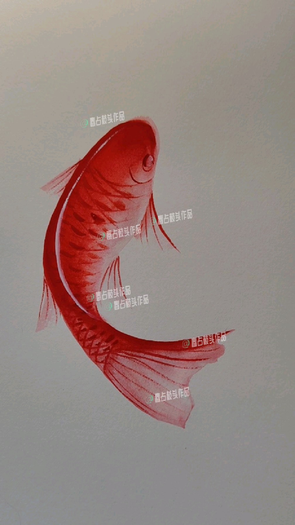 红鲤鱼,一看就会,一起画画!