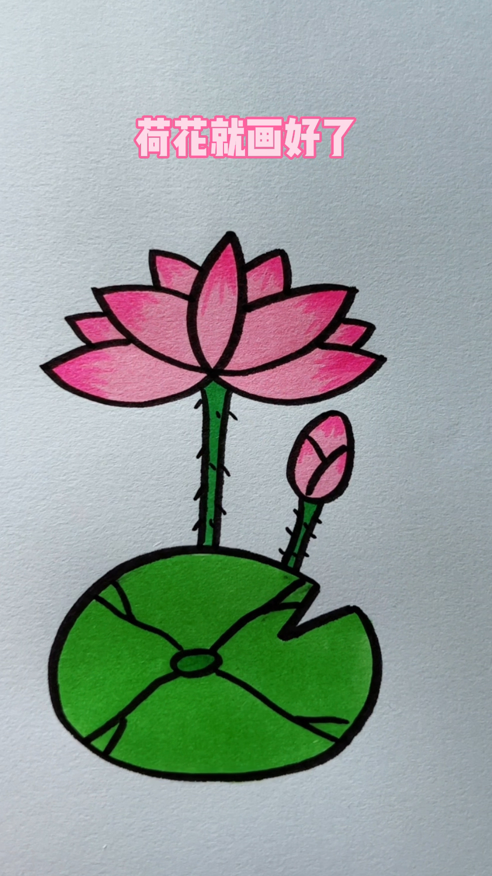 一起来画荷花吧!