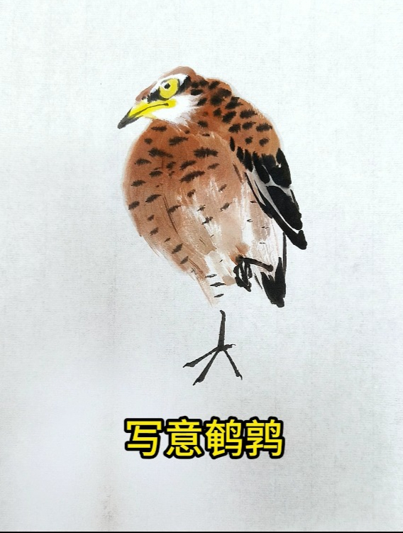 国画写意小鹌鹑~