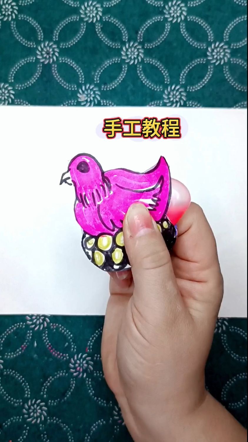 下蛋母鸡捏捏乐手工教程,超级解压
