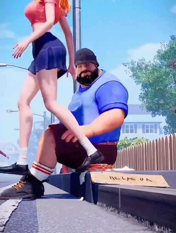 小姐姐踩碎了胖哥哥的蛋糕