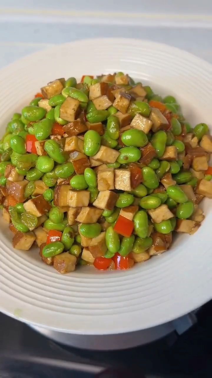 毛豆炒香干这样做