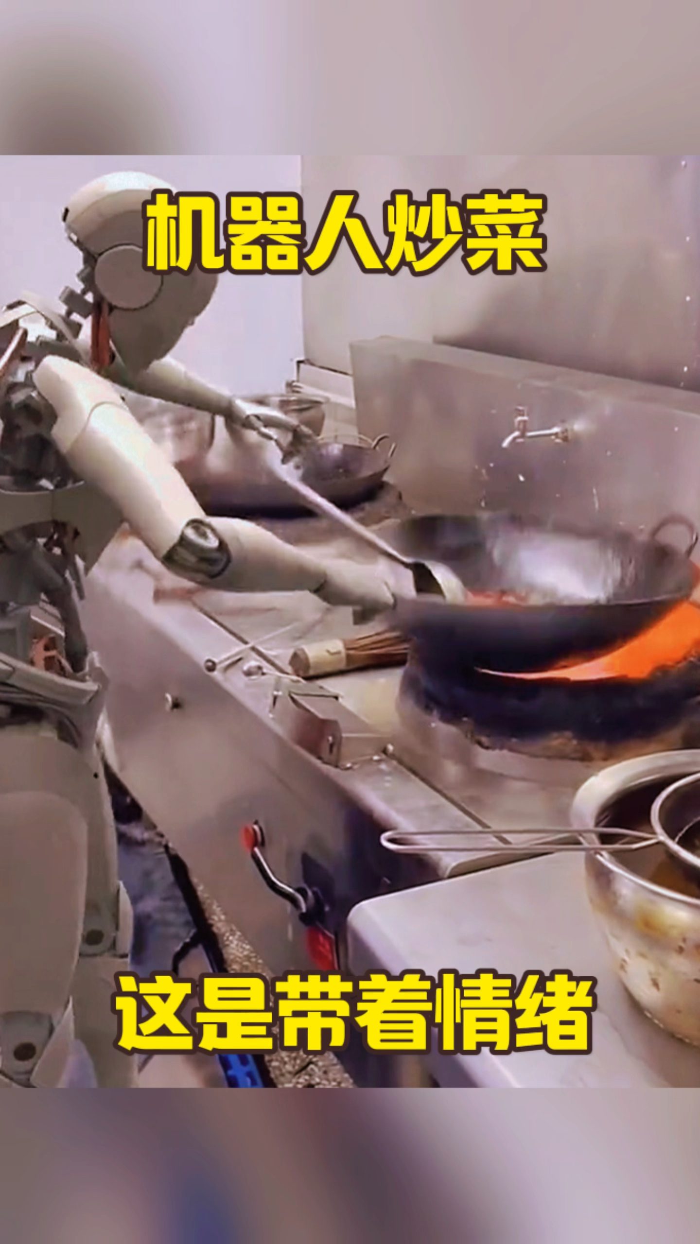 机器人炒菜,这是带着情绪