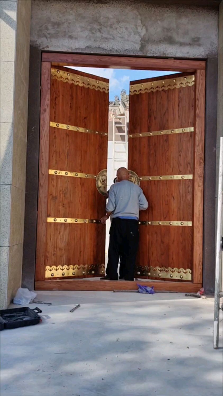 中式四合院大门入户门农村自建房别墅门庭院大门款式大全