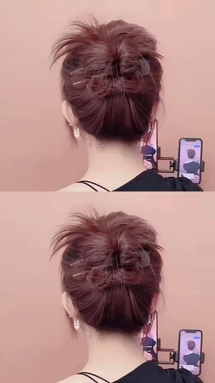 鸡毛毽子头第三种扎法