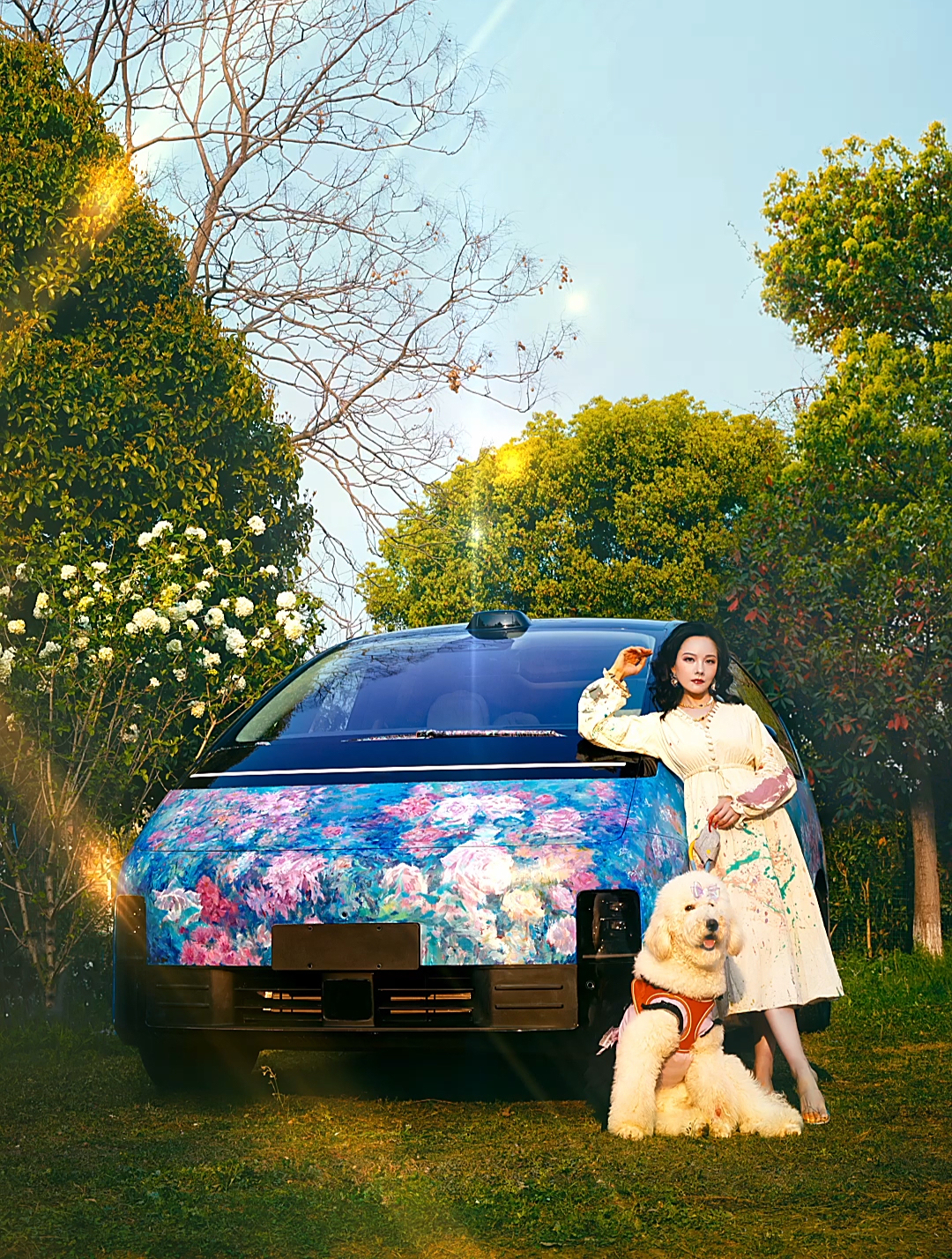 用莫奈的方式把花园画到车上这个春天的理想就是有一部行走的花园