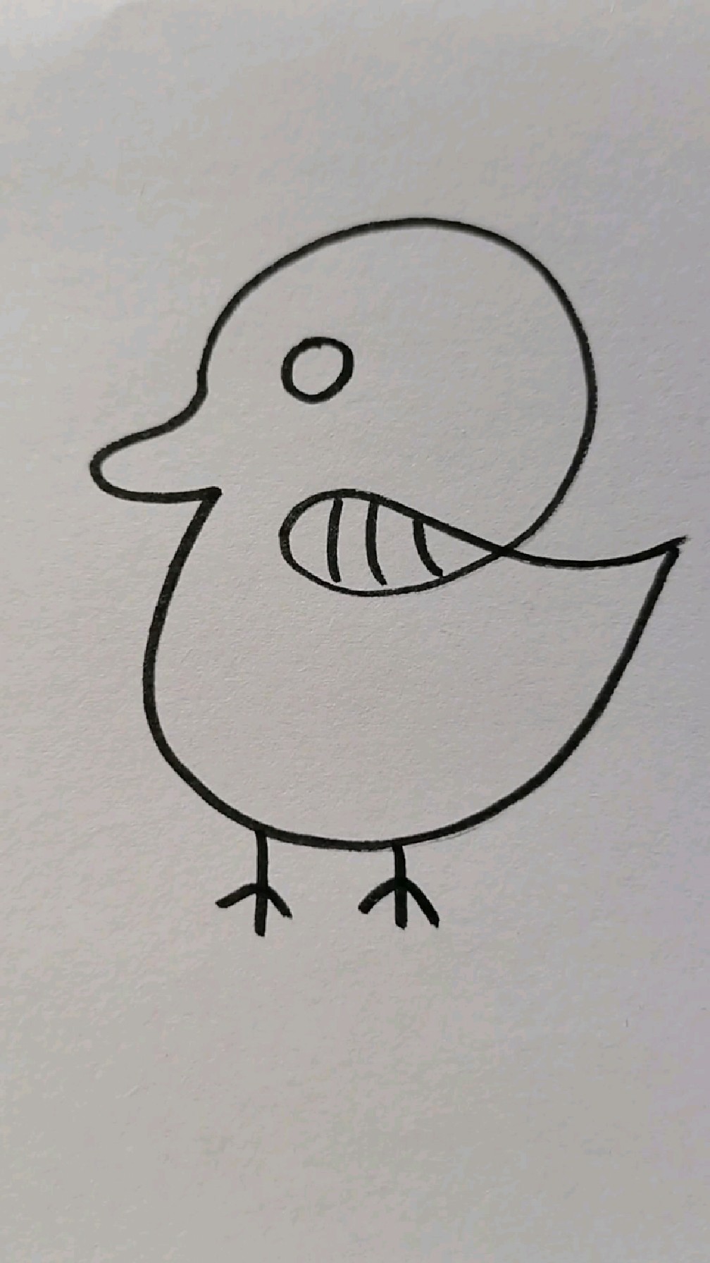 超级简单的小鸭子画法