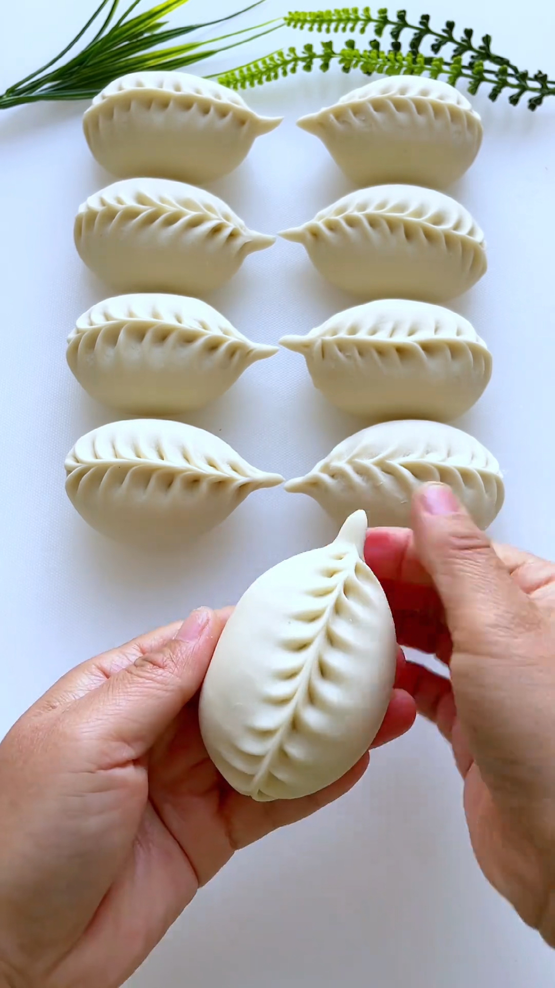 柳叶包子慢动作包法