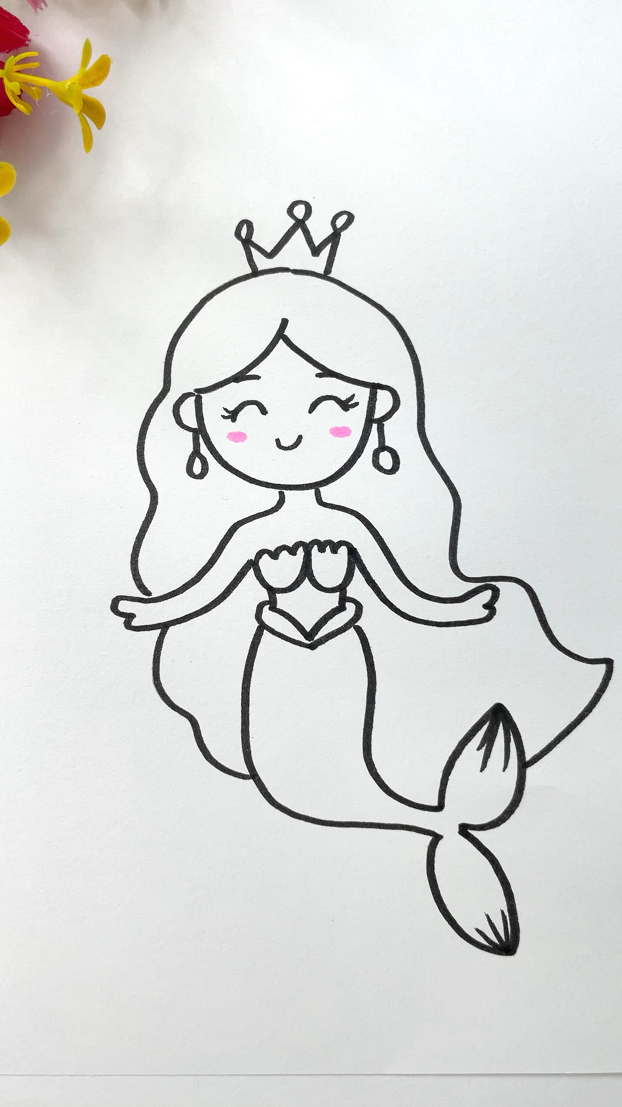 一起来画可爱的美人鱼公主