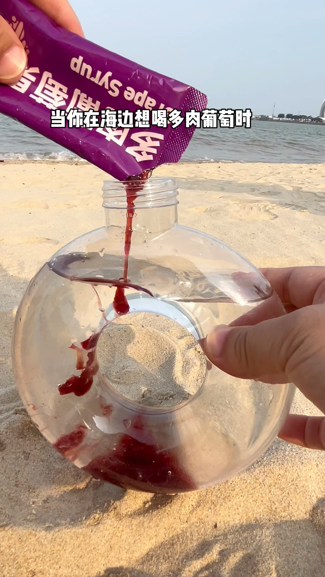 当我在海边想喝多肉葡萄时～