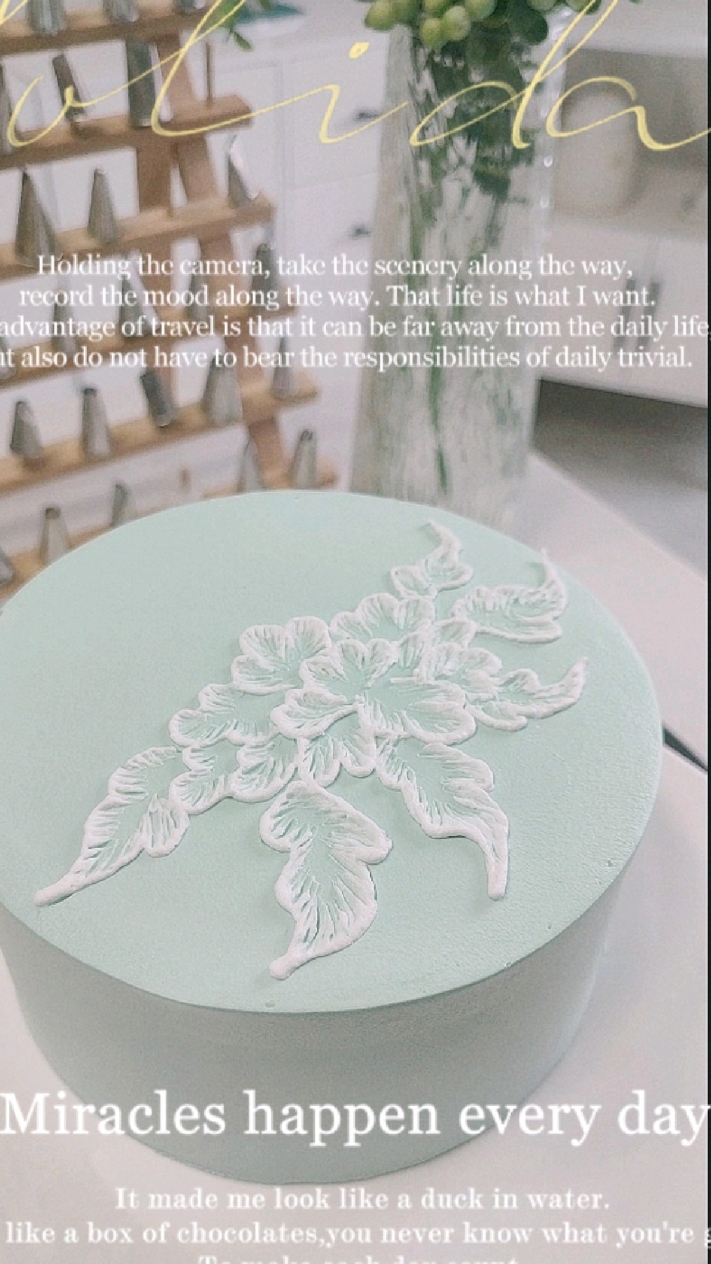 手绘蛋糕‖复古手绘蛋糕教程‖裱花花卉教程分享‖跟我一起学裱花