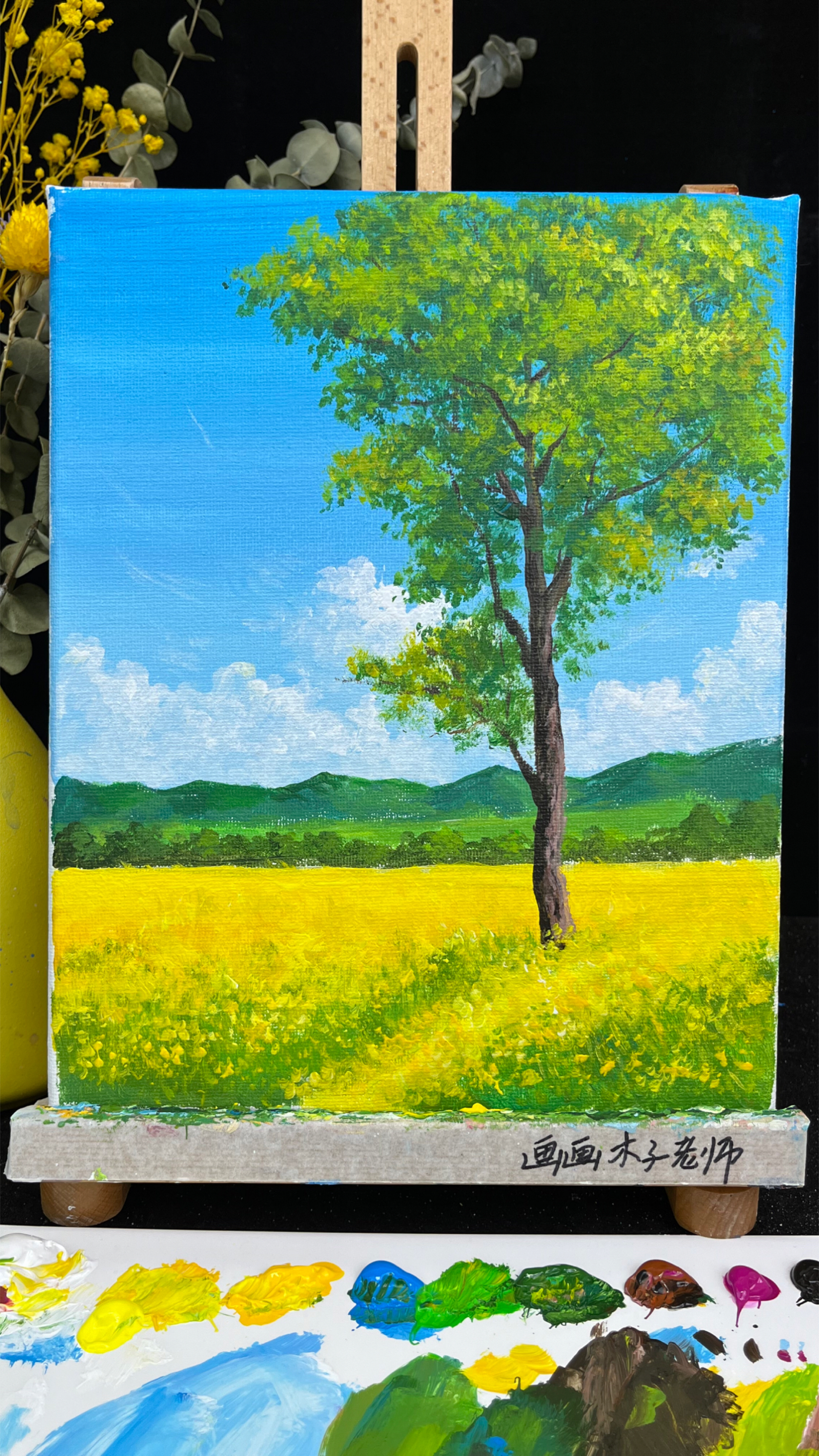 油菜花,原来春天真的可以画出来!