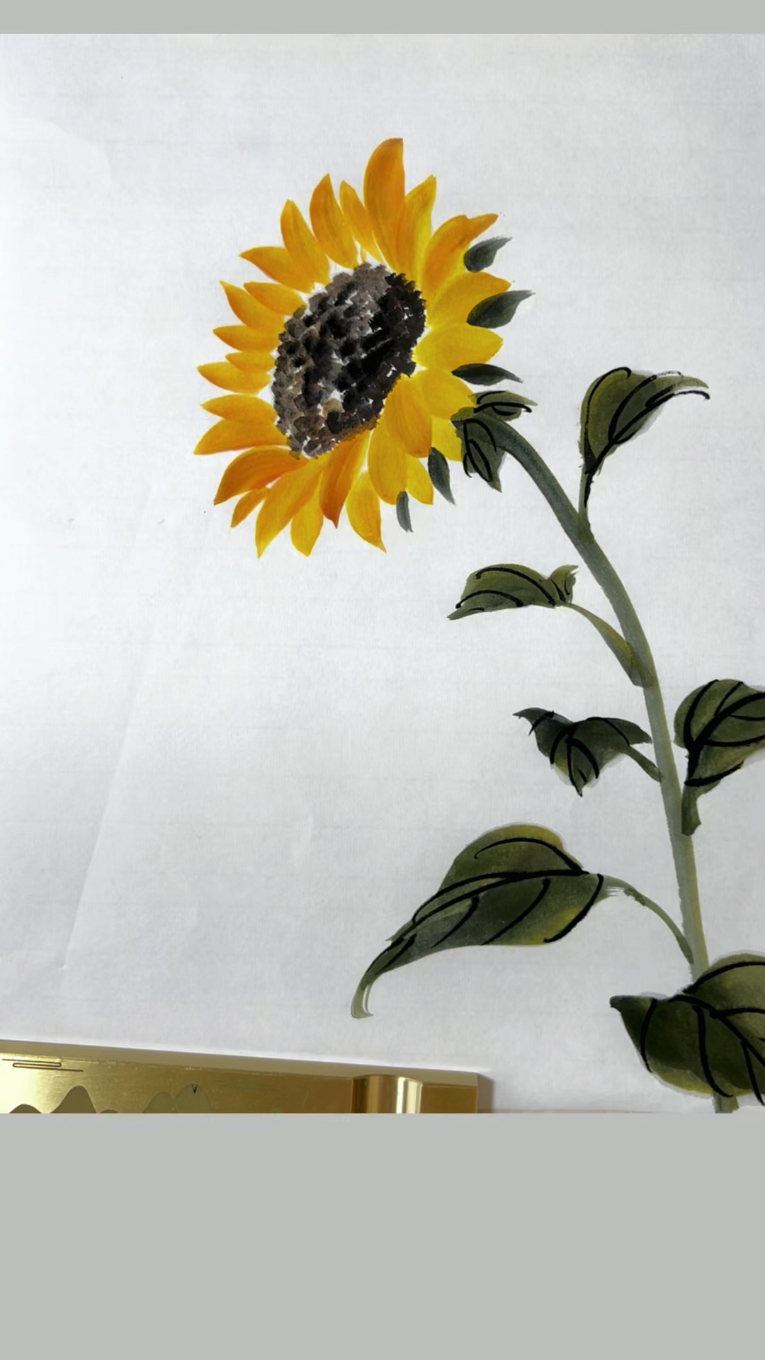 超简单写意向日葵的画法