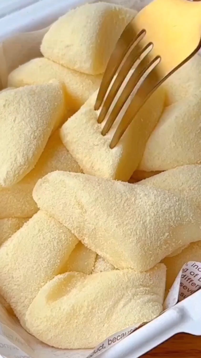 糯唧唧的鲜奶麻薯做法,超简单,家里有平底锅就可以搞定