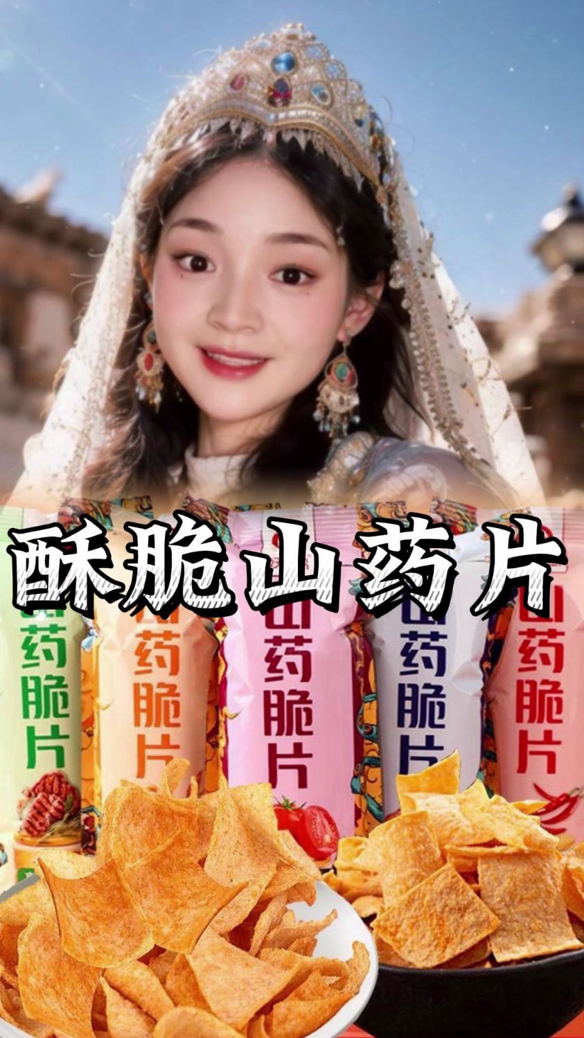 好吃岛山药薄片脆片网红小零食大礼包薯片膨化休闲食品薯片整箱
