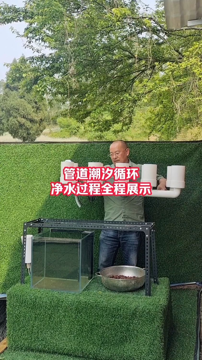 鱼菜共生管道潮汐循环种植系统过滤净化水质效果好