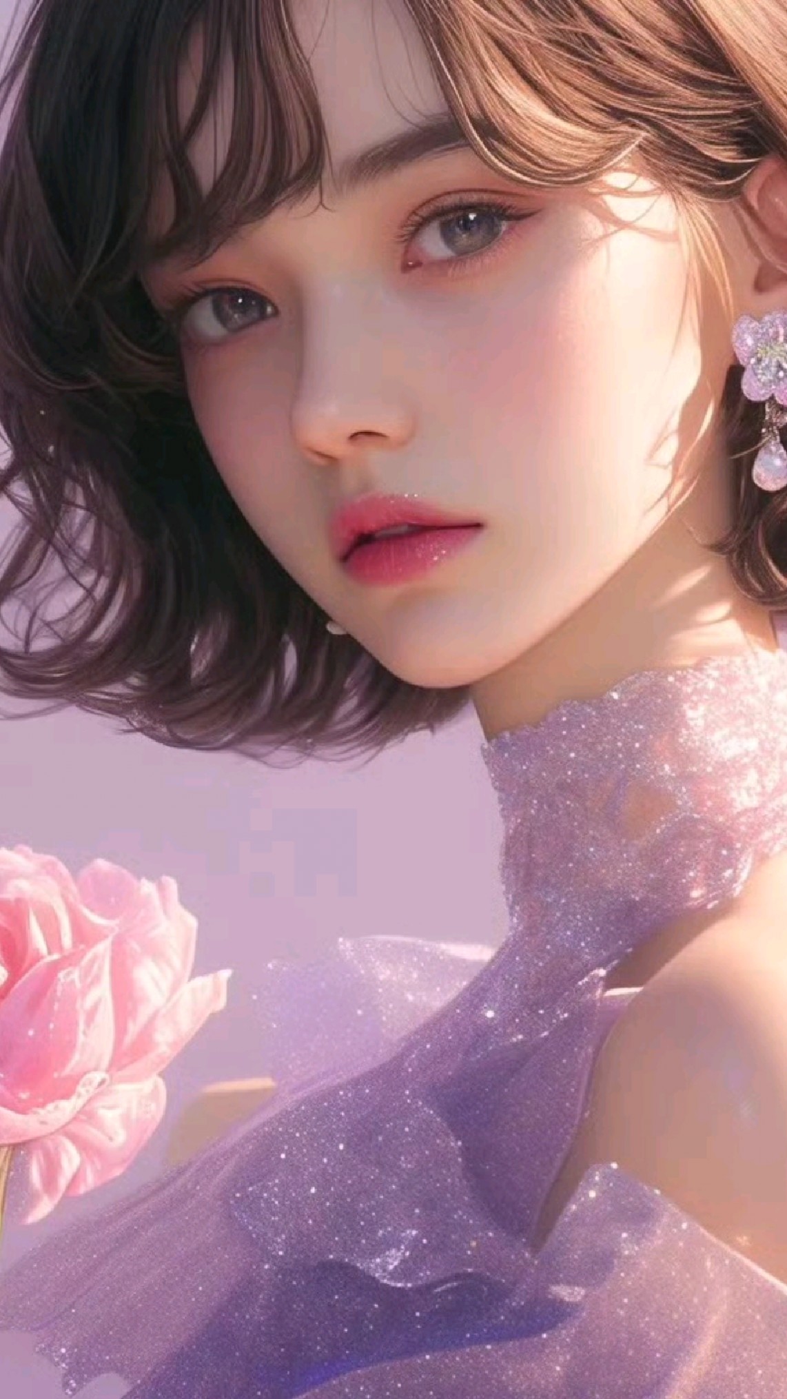 【动漫头像】清香花朵甜美紫色系女生专属头像 