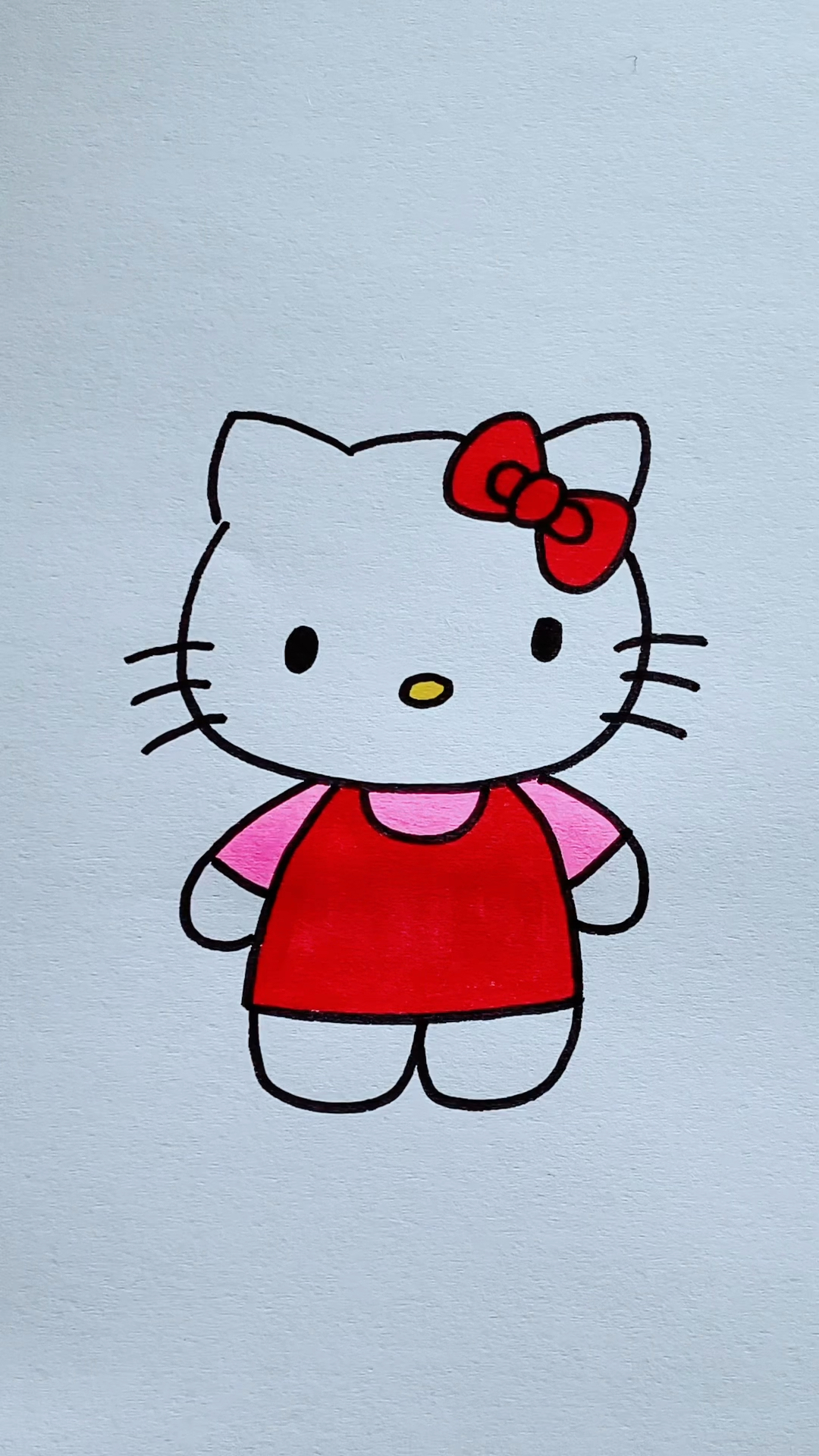 凯蒂猫简笔画,一学就会