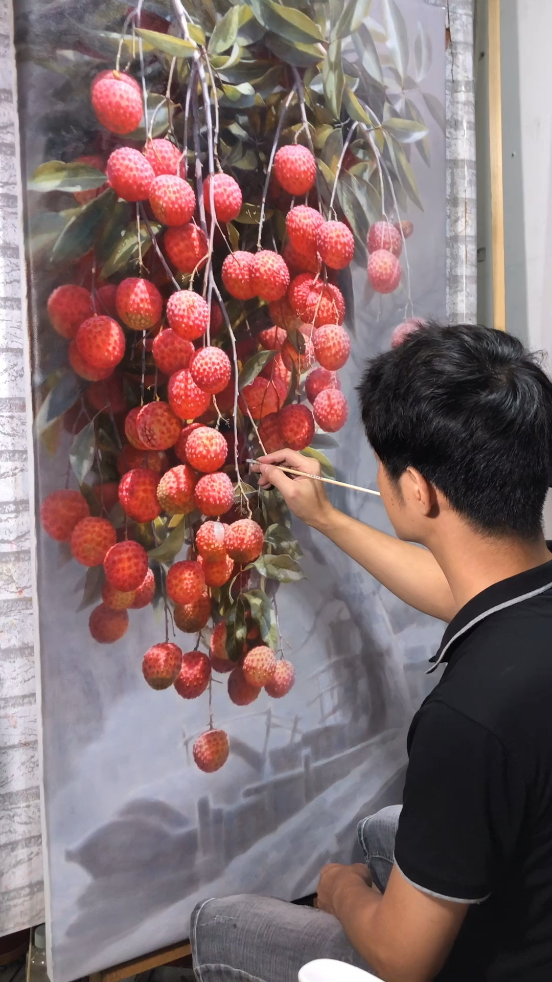 荔枝是真的吗,油画荔枝