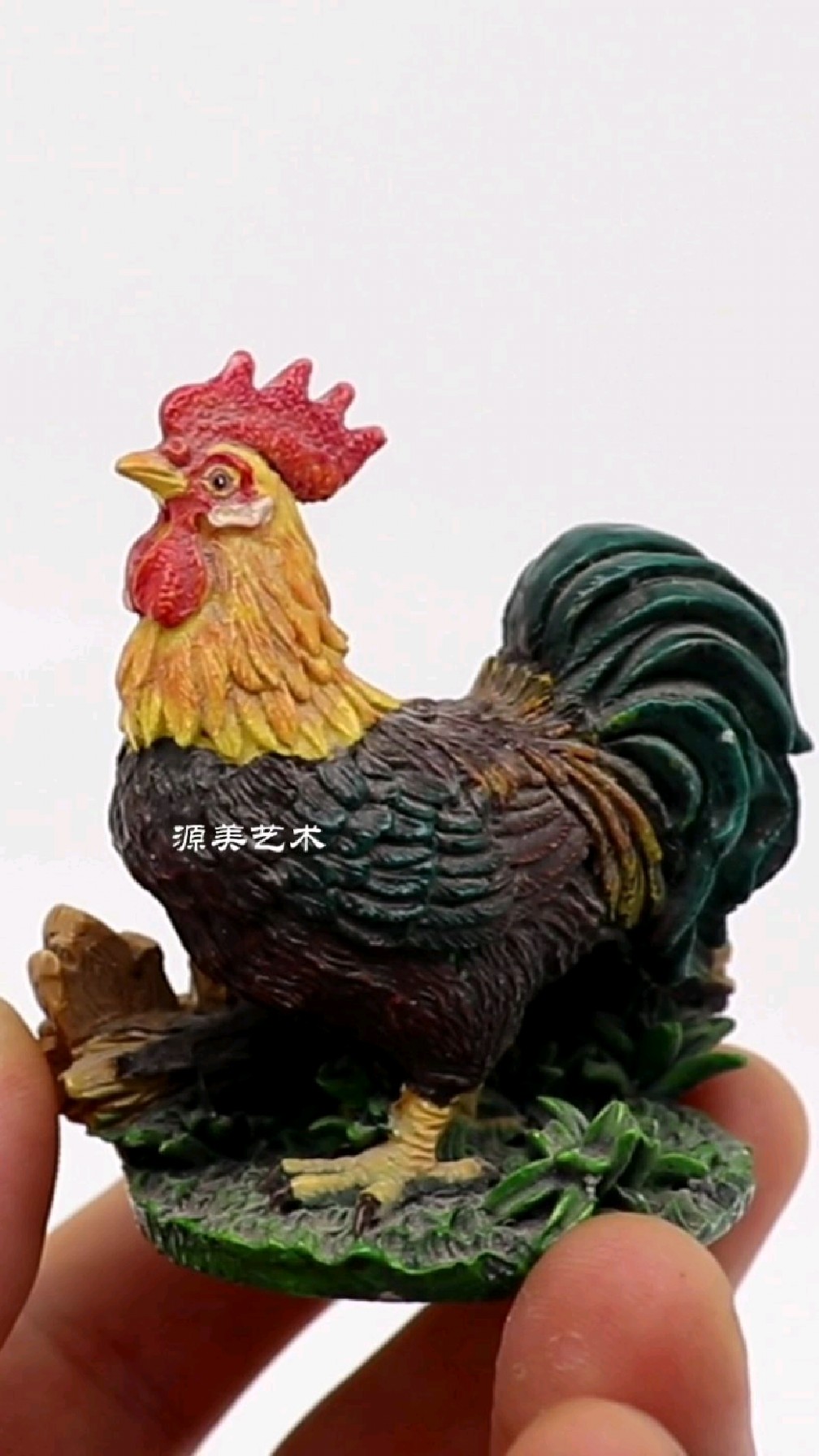 公鸡吉祥小摆件真实再现公鸡的每个细节精雕细琢颜色搭配自然和谐