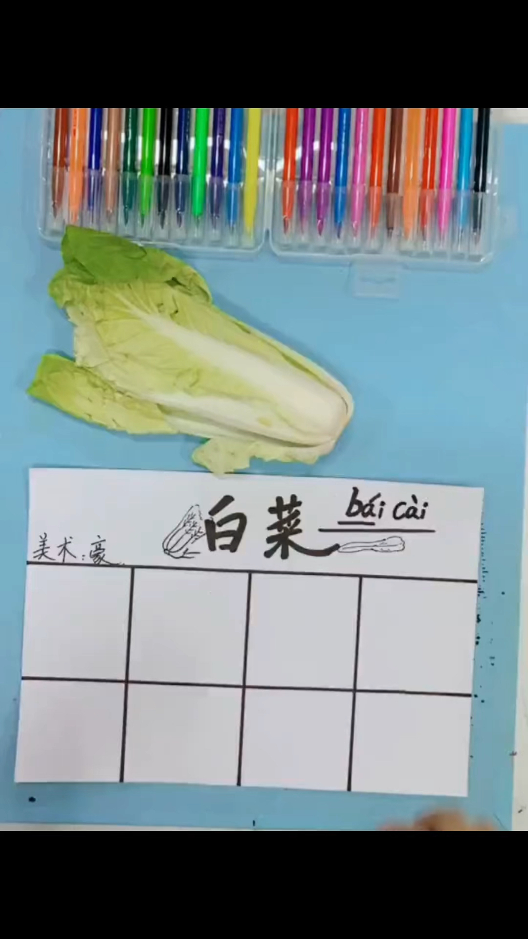白菜里的线描元素有哪些?