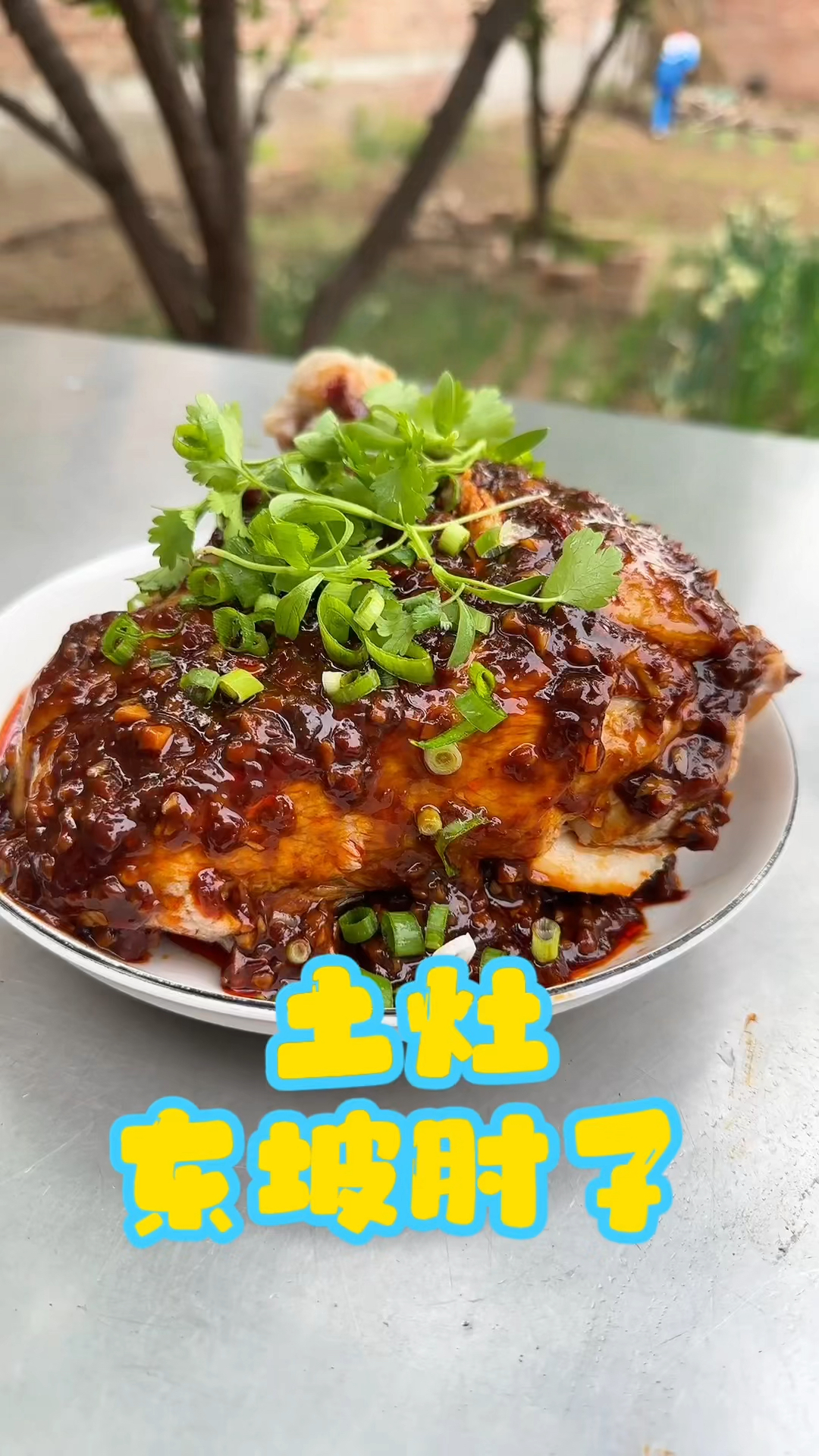 土灶铁锅炖东坡肘子