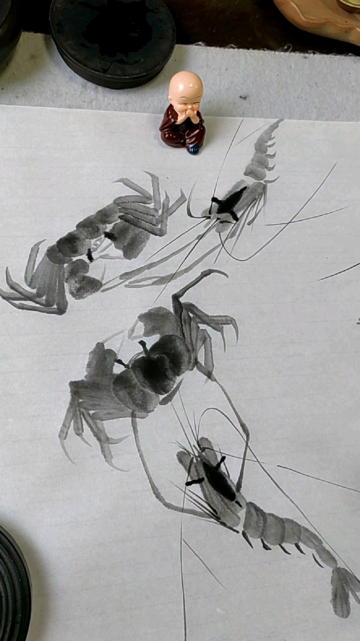 写意虾蟹的画法《四八四》