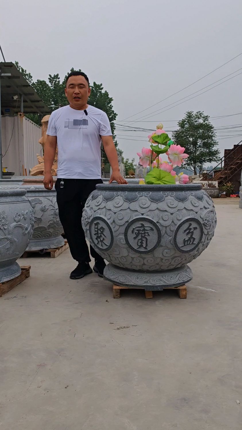 石雕花岗岩鱼缸门海