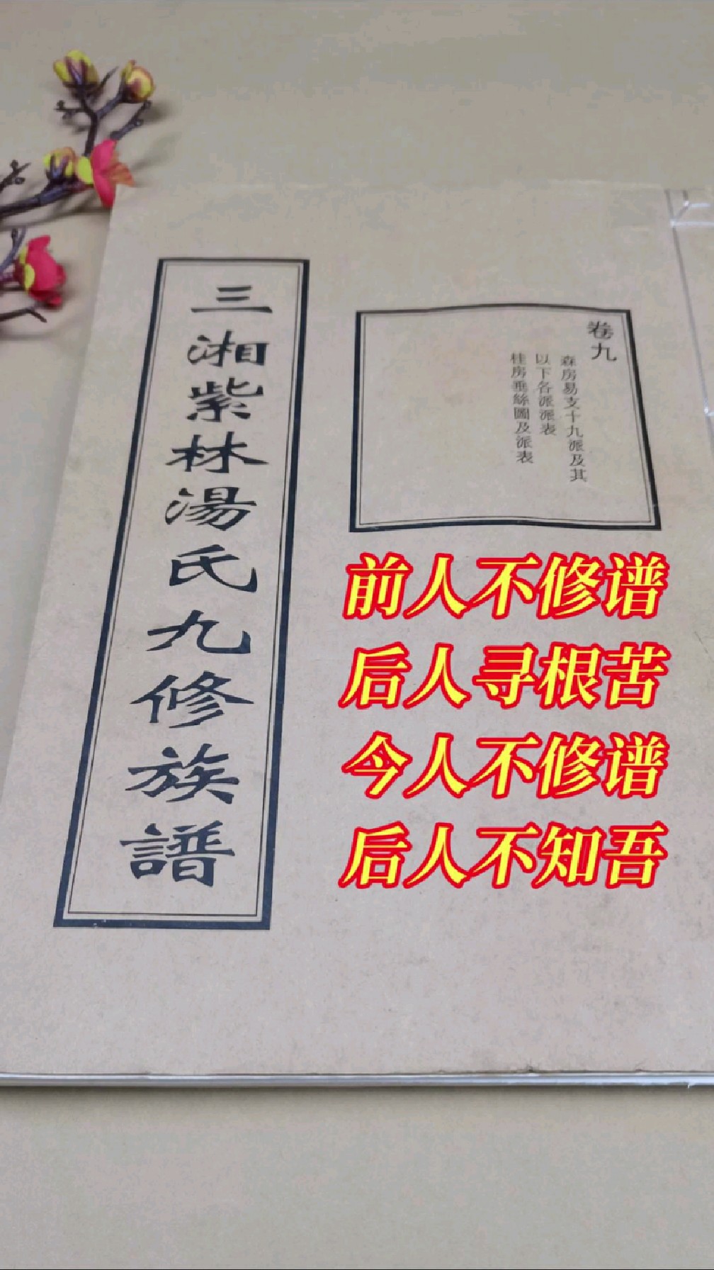 三湘紫林汤氏族谱