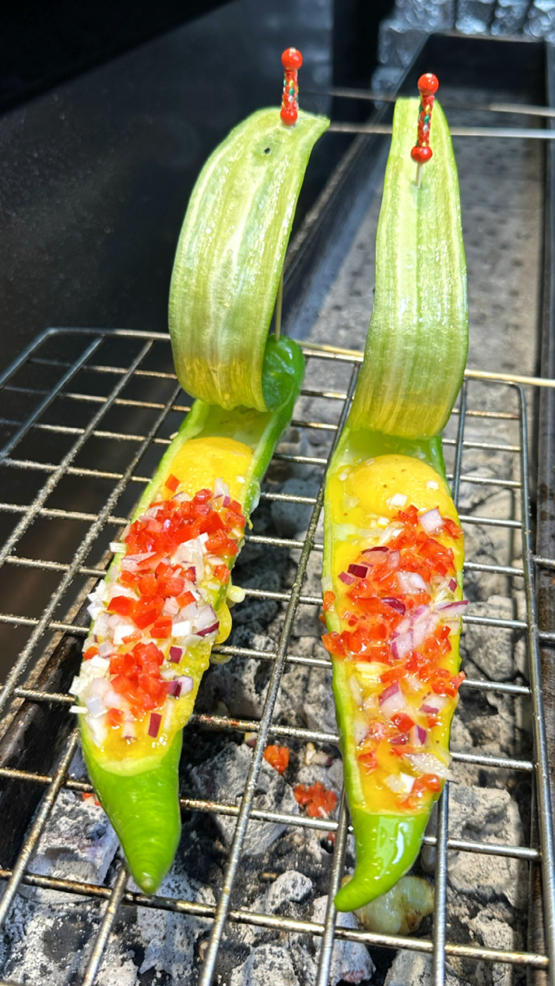 烧烤店的特色菜品尖椒烤蛋