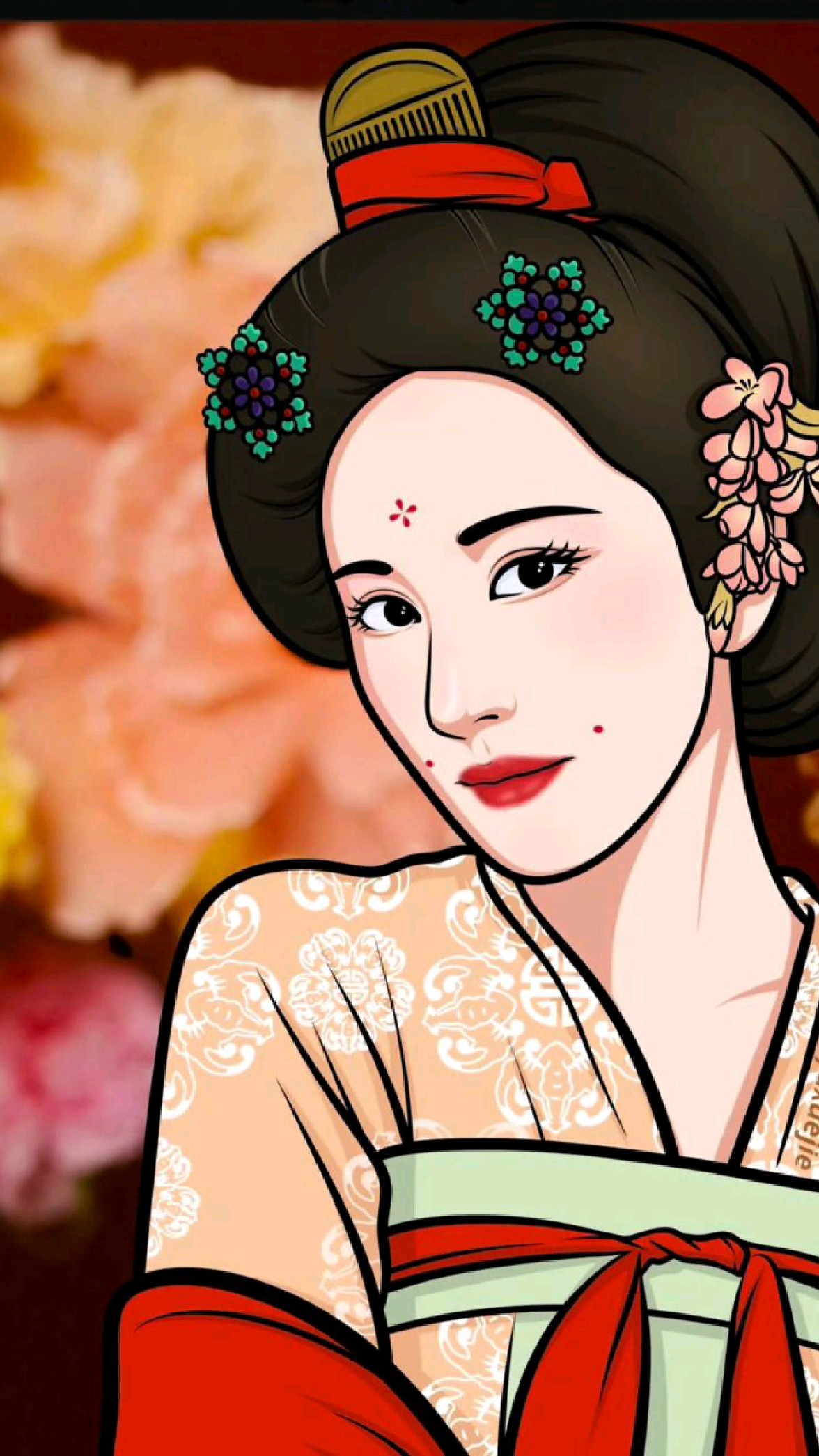 粉丝投稿的杨幂来啦~超简单的画法 大家一起学起来!#手绘头像#杨幂