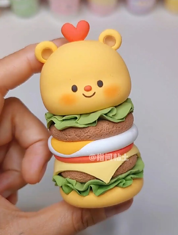 粘土教程~巨无霸黄油小熊汉堡
