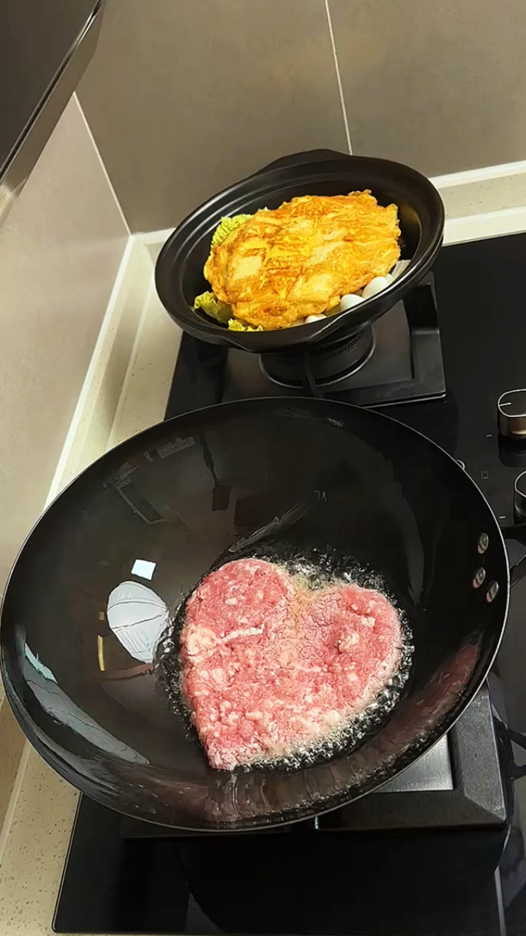 制作肉末豆腐