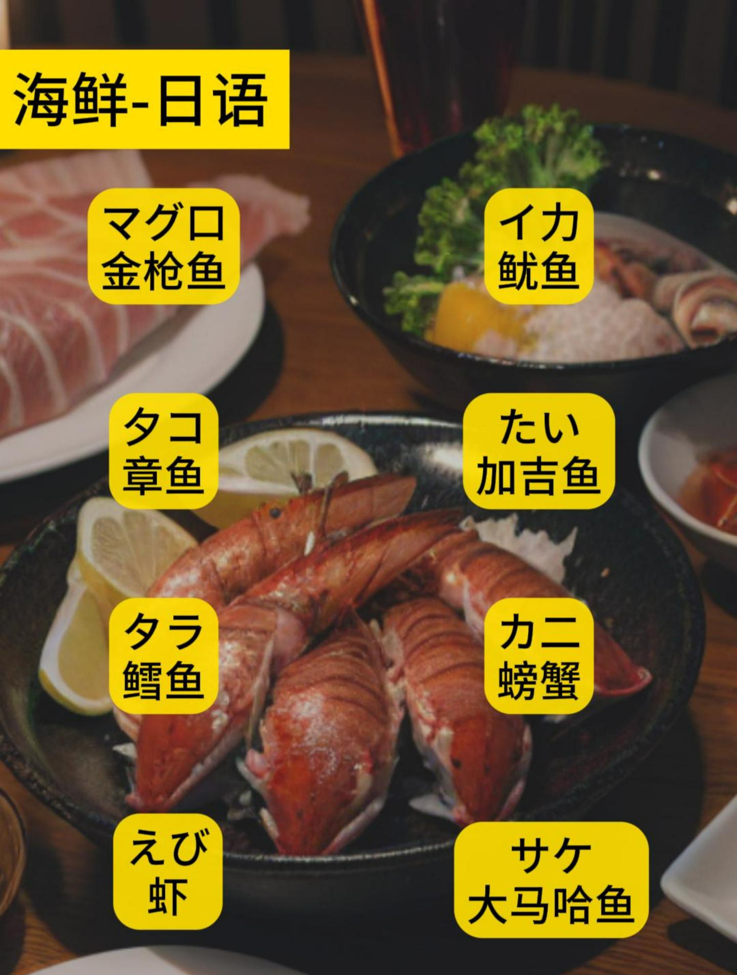 海鲜相关的日语单词