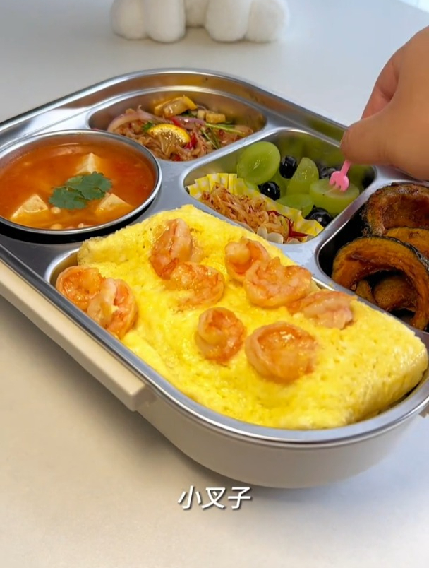 新食谱,虾仁滑蛋饭!