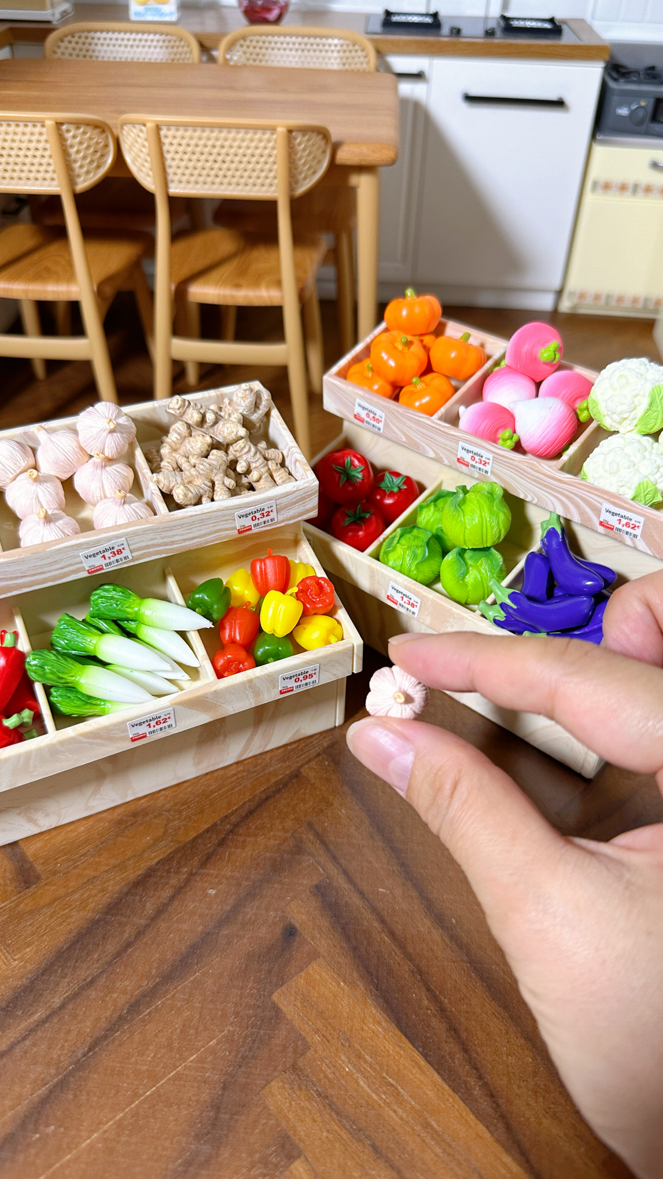 微缩蔬菜货架收来啦