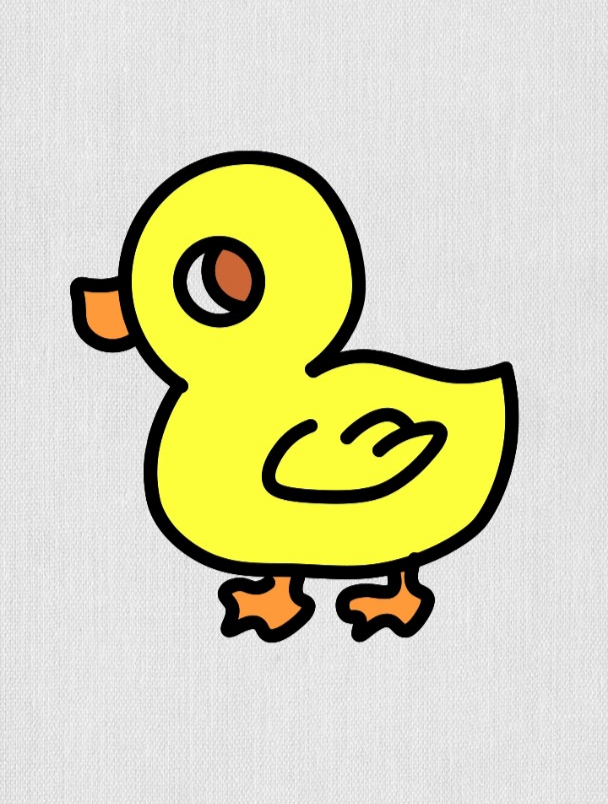 漂亮可爱的小黄鸭,这样画真好看!鸭子简笔画