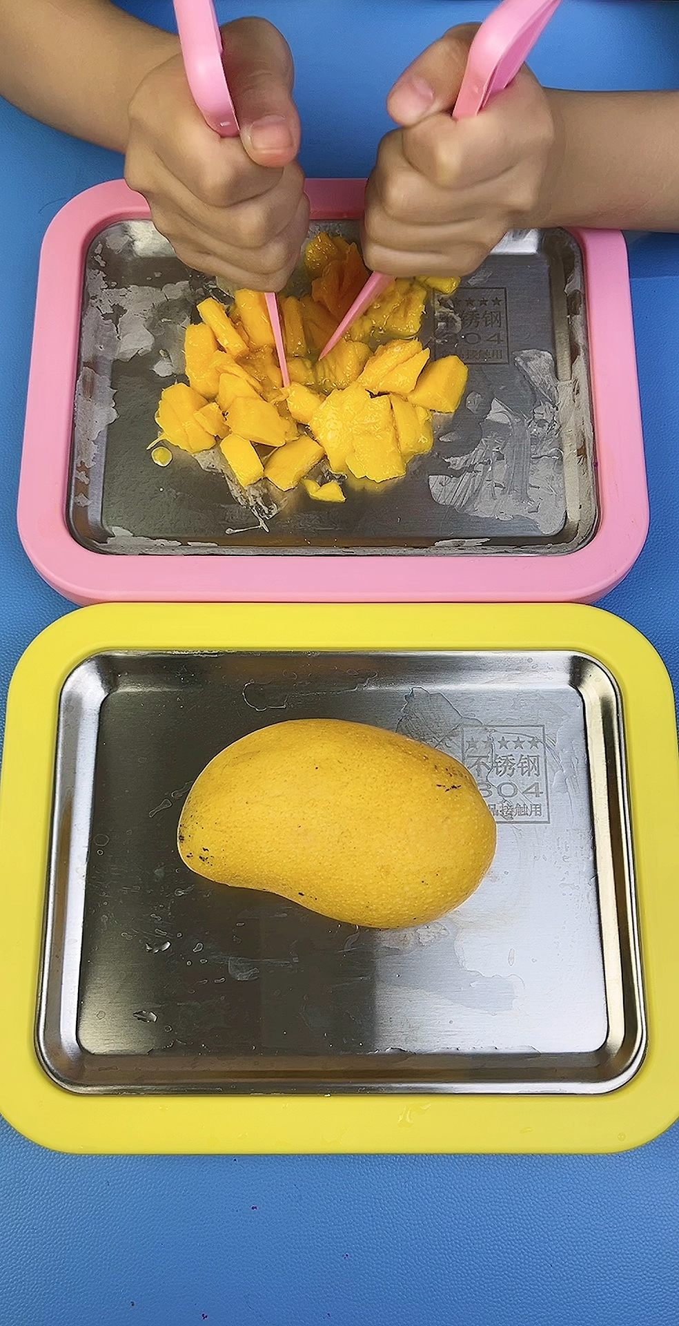 芒果炒酸奶,为什么我的没定型呢