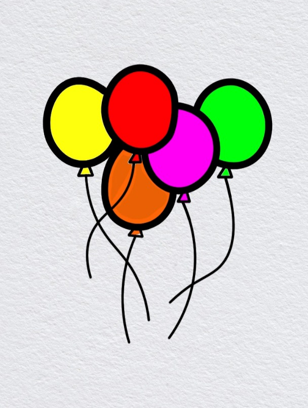 气球这样画,真简单,而且又好看!气球简笔画