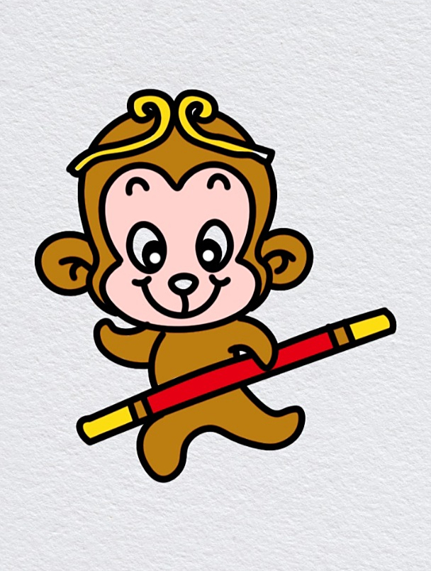 画可爱的孙悟空,西游记孙悟空简笔画