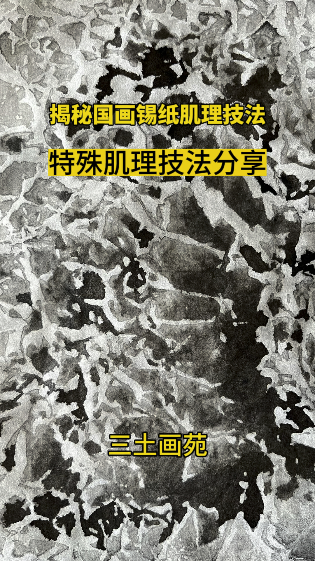 揭秘国画特殊肌理技法#国画 #国画教程 #零基础学画画