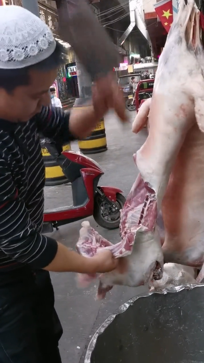 分解羊肉教程,餐厅版
